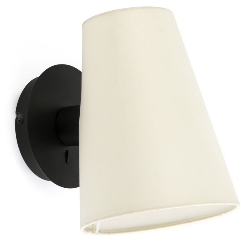 

LUPE Aplique de pared negro/beige - NEGRO