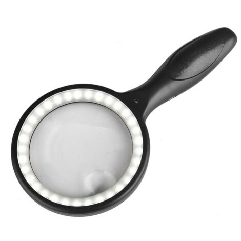 Lupe, Leselupe 2X 13X Lupe mit 33 LED-Leuchten, LED-Lupe, Lupe auf Englisch – Mega-Leselupe, wiederaufladbare USB-Lupe, Leselupe für ältere Menschen