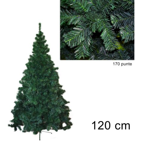 Lupex Shop - Albero di Natale Pino della Norvegia verde folto, 170 punte, in PCV, interno ed esterno, dimensione: 120cm cod. 9133