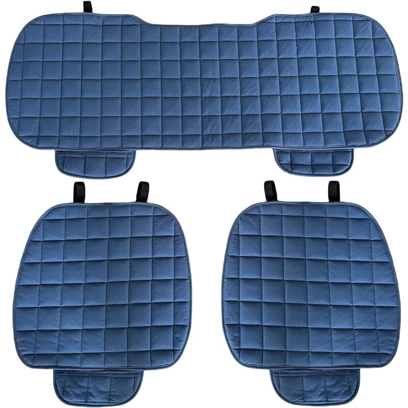 Image of Lupex shop - Coprisedile universale per auto seduta 3 pezzi, 2 anteriori e 1 posteriore, Blu Chiaro cod. LS024