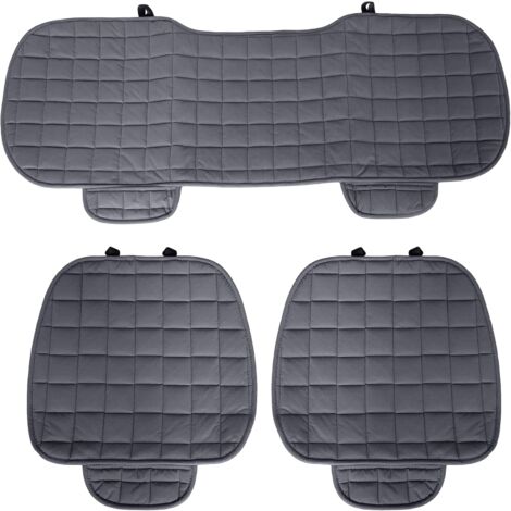 Lupex shop - Coprisedile universale per auto seduta 3 pezzi, 2 anteriori e 1 posteriore, Grigio cod. LS022