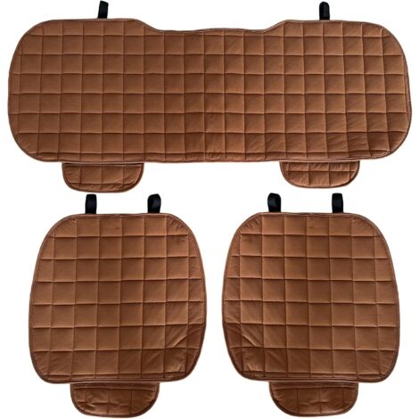 Lupex shop - Coprisedile universale per auto seduta 3 pezzi, 2 anteriori e 1 posteriore, Marrone cod. LS024