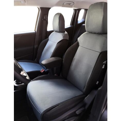 Lupex shop - Coprisedili Auto Coppia Anteriore su Misura Compatibili per Renegade, prodotto Made In Italy, Airbag Compatibile, tessuto poliestere, colore Grigio