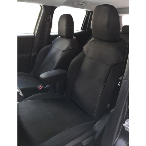 Lupex shop - Coprisedili Auto Coppia Anteriore su Misura Compatibili per Renegade, prodotto Made In Italy, Airbag Compatibile, tessuto poliestere, colore Nero