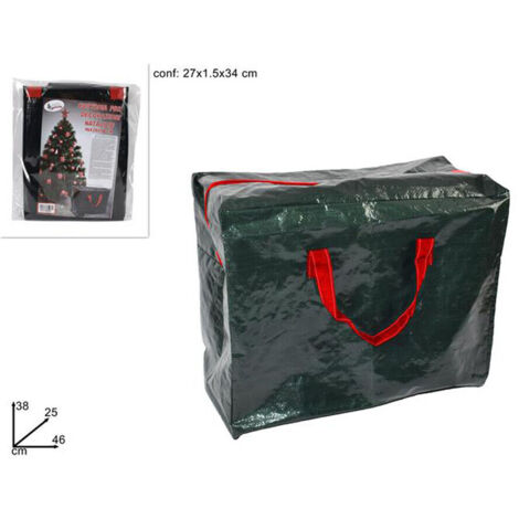 Lupex Shop -  Custodia a sacco in plastica porta decorazioni di natale, albero di natale e varie oggettistiche, dimensioni: 46x25x38cm cod. 4345