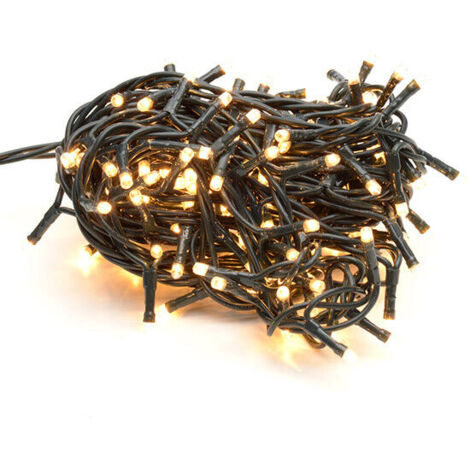 Lupex Shop - Luci led da interno, per decorazioni natalizie, effetti speciali, 8 numeri di gioco, colore Bianco Caldo - 100 led