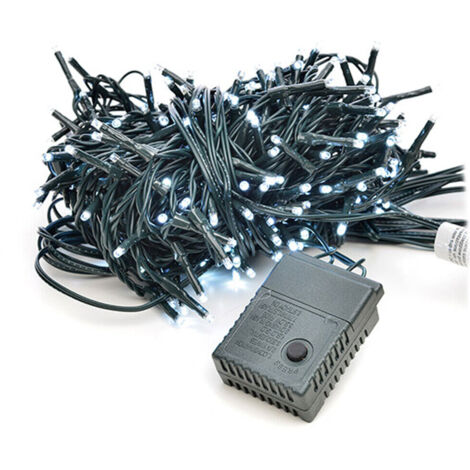 Lupex Shop - Luci led da interno, per decorazioni natalizie, effetti speciali, 8 numeri di gioco, colore Bianco Fredde - 400 led