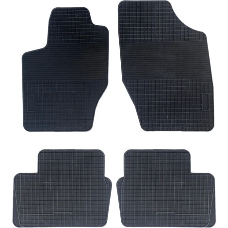 Lupex shop - Set da 4 tappetini in gomma per auto compatibili per 307, adatto a tutte le stagioni, nero, sagomati anteriori e posteriori - KA5751