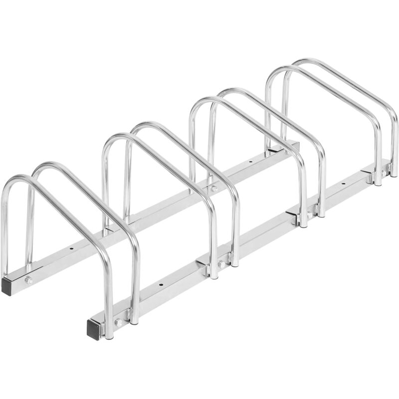 Image of Lupex Shop - Supporto bici rastrelliera per 4 posti da pavimento con materiale in Acciaio, dimensioni: 98x28x26cm