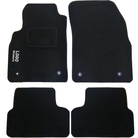 LUPEX SHOP - Tappetini auto compatibili per Astra J con 4 clip di fissaggio, in moquette nera, anteriori e posteriori