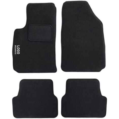 LUPEX SHOP - Tappetini auto compatibili per Aveo, in moquette nera, anteriori e posteriori