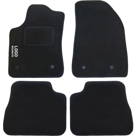 LUPEX SHOP - Tappetini auto compatibili per Bravo del 2014 con 4 clip di fissaggio, in moquette nera, anteriori e posteriori