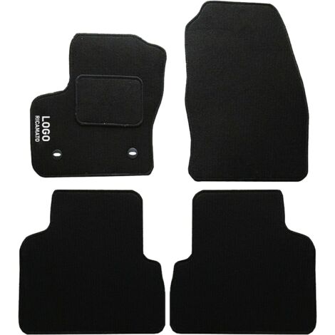 LUPEX SHOP - Tappetini auto compatibili per C-Max seconda serie con 2 clip di fissaggio, in moquette nera, anteriori e posteriori