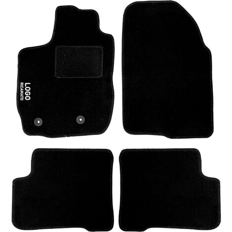 LUPEX SHOP - Tappetini auto compatibili per Duster 2 clip di fissaggio, in moquette nera, anteriori e posteriori