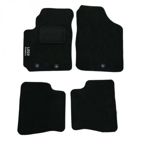 LUPEX SHOP - Tappetini auto compatibili per I10 del 2010 3 clip di fissaggio, in moquette nera, anteriori e posteriori