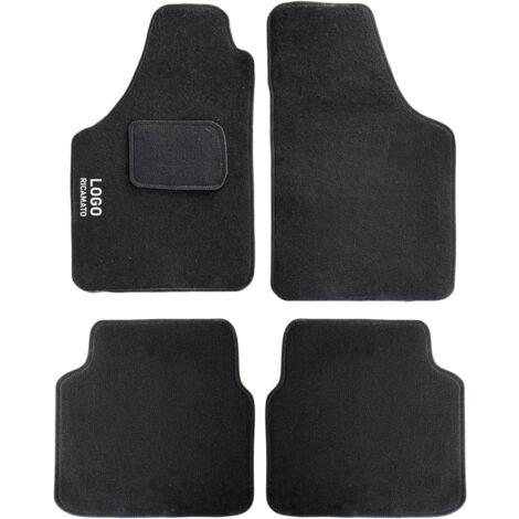 LUPEX SHOP - Tappetini auto compatibili per Idea, in moquette nera, anteriori e posteriori