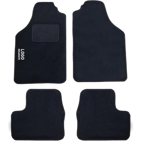 LUPEX SHOP - Tappetini auto compatibili per Y del 2003, in moquette nera, anteriori e posteriori