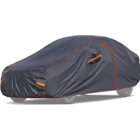 LUPEXSHOP Lupex Shop - Telo copriauto felpato 250g impermeabile 6 rifrangenti con zip Tg. XS: 370X160X117CM