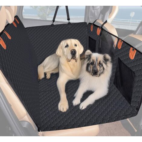 Lupex Shop – Telo Coprisedile Auto per Animali Domestici Cane, Impermeabile Antigraffio, Amaca a Fondo Rigido, Finestra in Rete e Alette con Zip