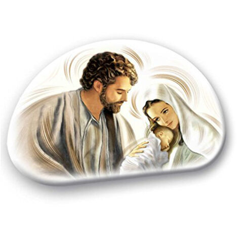 Lupia - Bomboniera quadretto collezione Sacra Famiglia MEMORY LIGHT NATIVITY BROWN 8x12 cm