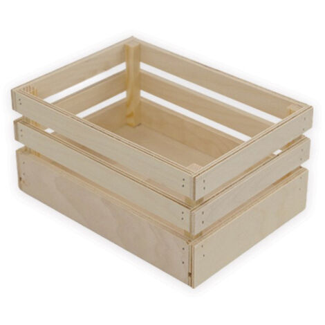 Lupia - Cassetta Contenitore in Legno Naturale, Design Vintage, Multiuso per Casa e Giardino, Decorazioni per Eventi, Centro Tavola Festività, Realizzato in Italia 18x28 Altezza 12 cm
