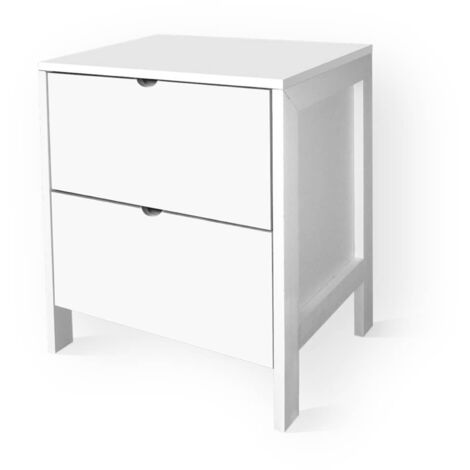 Lupia - Cassettiera Mobile Italy, Stile Minimal in Legno, 2 Cassetti, Adatta a Ogni Stanza, 39x29xH45 cm, organizer Colore Bianco
