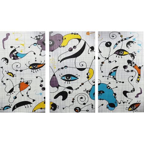 Lupia - Collection 3 Pièces Tableaux Sur Toile Miro' Style