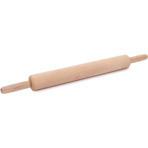 Lupia - Mattarello in Legno Girevole con Asse in Metallo, Lunghezza 51 cm, Diametro 4,5 cm, Strumento da Cucina Robusto e Durevole per Preparare Pizza, Pasta Fresca e Biscotti