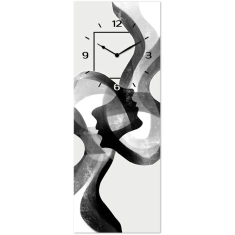 Lupia - Orologio da Parete in Legno ecologico, con stampa LINKED SOULS, 30x80 cm, Made in Italy, Movimento a Quarzo, Alimentato a Batteria non inclusa, Adatto a Tutti gli Stili di Casa