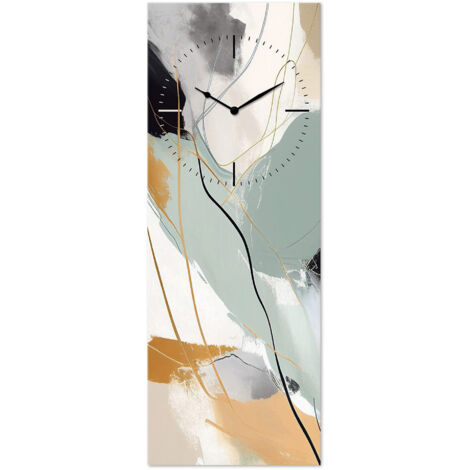 Lupia - Orologio da Parete in Legno ecologico, con stampa PAIN SPOTS, 30x80 cm, Made in Italy, Movimento a Quarzo, Alimentato a Batteria non inclusa, Adatto a Tutti gli Stili di Casa