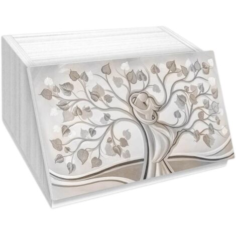 Lupia - Portapane White ALBERO ABBRACCIO amore e famiglia, Conserva Freschezza Pane, Versatile per Cibo Secco, Design Unico, Apertura frontale con Aerazione, 40x20x30cm, Chiaro, Legno