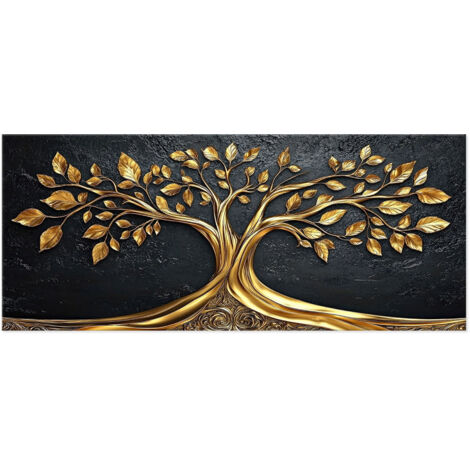 GILDE Decorazione da parete – Quadro XXL – Albero della vita – Multicolore in metallo – 84 x 90 cm