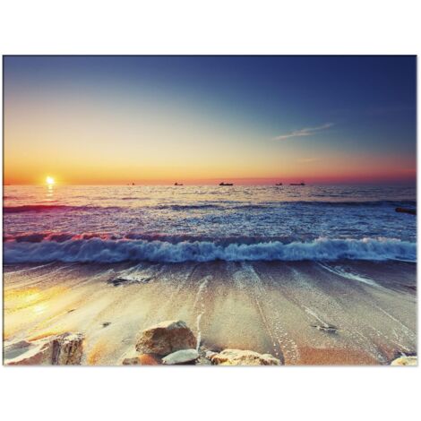 Lupia - Quadro moderno Canvas World BLUE SKY 30x40 cm, Stampa su Tela Telaio in Fibra di Legno, Stampa Stile naturalistico mare, Decorazione Cucina Sala da Pranzo bar hotel ristorante pizzeria
