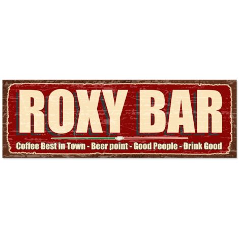 Lupia - Quadro moderno Canvas World ROXY BAR 20x60 cm, Stampa su Tela, Telaio in Fibra di Legno, Stampa Stile Vintage, Decorazione Cucina Sala da Pranzo bar hotel ristorante pizzeria, Retrò