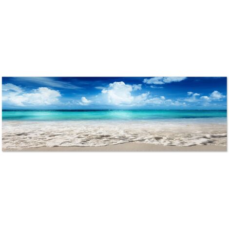 Lupia - Quadro moderno Canvas World SEA SUMMER 30x90 cm, Stampa su Tela Telaio in Fibra di Legno, Stampa Stile naturalistico mare, Decorazione Cucina Sala da Pranzo bar hotel ristorante pizzeria