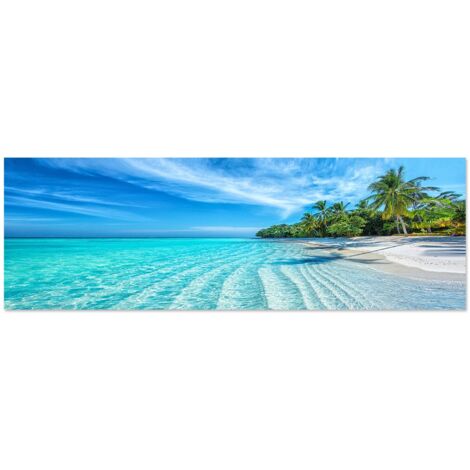 Lupia - Quadro moderno Canvas World TROPICAL PARADISE 30x90 cm, Stampa su Tela Telaio in Fibra di Legno, Stampa Stile natura mare, Decorazione Cucina Sala da Pranzo bar hotel ristorante pizzeria