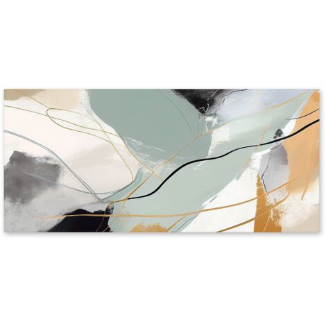 Lupia - Quadro moderno su Tela Canvas DEEP 65x143 cm PAINT SPOTS, Tela Cotone, Stampa, Made in Italy, Telaio in Legno, casa, soggiorno, capezzale camera da letto, hotel, ufficio