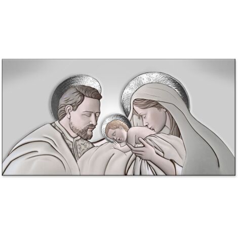 Lupia - Quadro moderno su Tela Canvas DEEP 65x143 cm THE KISS CERAMIC GREY, Tela Cotone, Stampa, Made in Italy, Sacra Famiglia, casa soggiorno capezzale camera da letto hotel ufficio