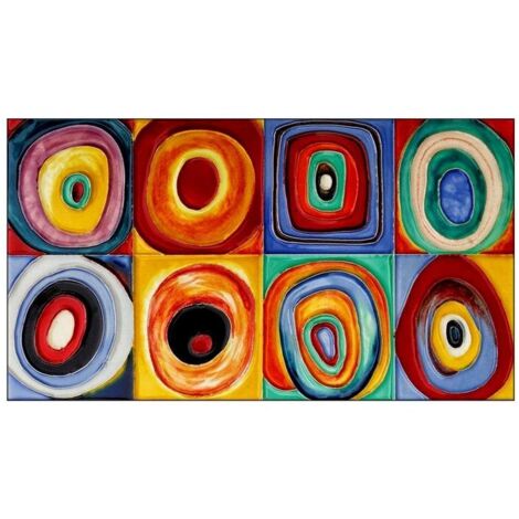 Lupia Quadro Moderno, Vetro Acrilico Plexy, Facile da appendere, da parete, stampa con Colori intensi, prodotto in Italia, 100x150 cm FARBSTUDIE QUADRATE