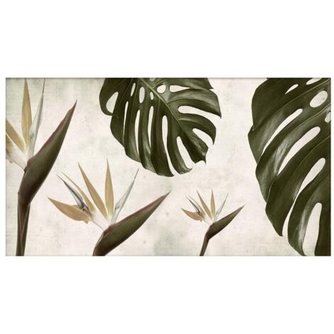 Lupia Quadro Moderno, Vetro Acrilico Plexy, Facile da appendere, da parete, stampa con Colori intensi, prodotto in Italia, 100x150 cm LEAVES VINTAGE