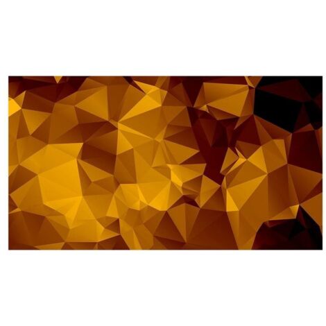 Lupia Quadro Moderno, Vetro Acrilico Plexy, Facile da appendere, da parete, stampa con Colori intensi, prodotto in Italia, 100x150 cm TRIANGLE ABSTRACT BROWN