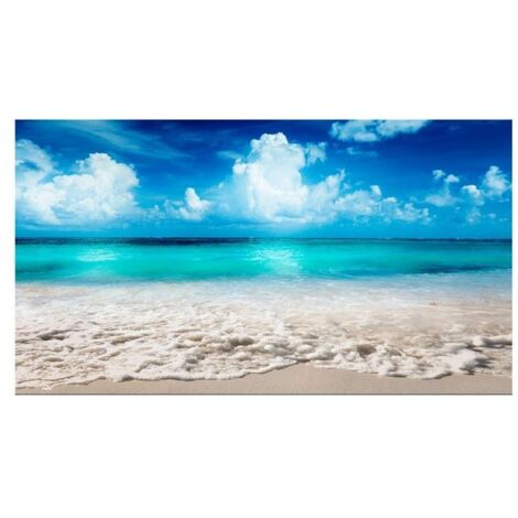 Lupia Quadro Moderno, Vetro Acrilico Plexy, Facile da appendere, da parete, stampa con Colori intensi, prodotto in Italia, 100x180 cm SEA SUMMER