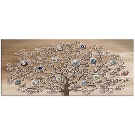 Lupia - Quadro su tela BRILLANT con Glitter tema Albero della Vita TREE 52x122 cm