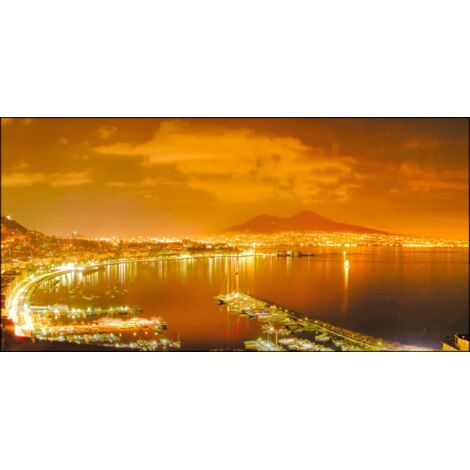 Lupia - Quadro su tela canvas DEEP 100X180 NAPOLI DI NOTTE