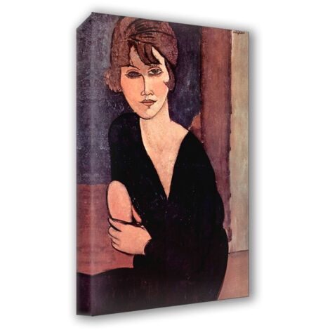 Lupia - Quadro su Tela il Meglio dell'Arte, 45x75 cm MADAME REYNOUARD - MODIGLIANI, Riproduzione d'Arte su Tela, Montato su Telaio in Legno 3 cm, Made in Italy