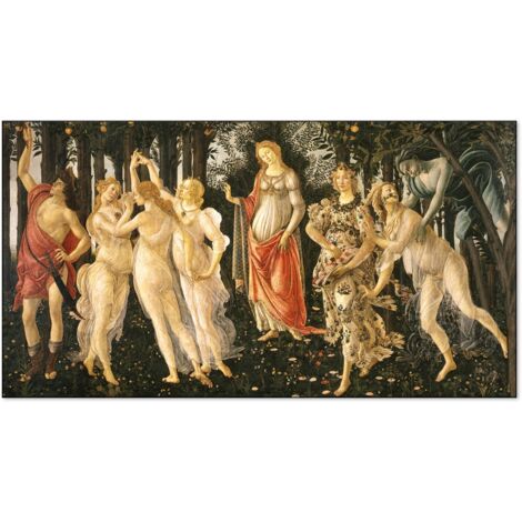 Lupia - Quadro su Tela il Meglio dell'Arte, 62x115 cm LA PRIMAVERA, Riproduzione d'Arte su Tela, Montato su Telaio in Legno 3 cm, Made in Italy