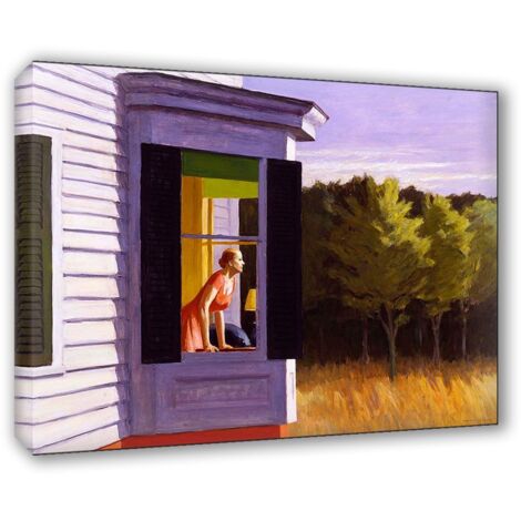 Lupia - Quadro su Tela il Meglio dell'Arte, 70x100 cm 8TH OF MAY - HOPPER, Riproduzione d'Arte su Tela, Montato su Telaio in Legno 3 cm, Made in Italy