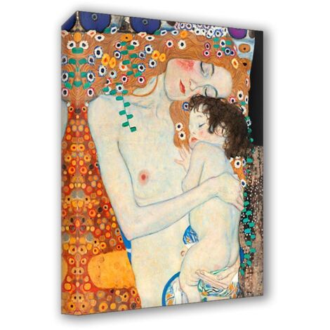 Lupia - Quadro su Tela il Meglio dell'Arte, 70x100 cm LA MATERNITA, Riproduzione d'Arte su Tela, Montato su Telaio in Legno 3 cm, Made in Italy
