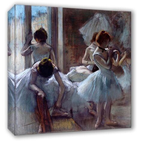 Lupia - Quadro su Tela il Meglio dell'Arte, 80x80 cm BALLERINE - DEGAS, Riproduzione d'Arte su Tela, Montato su Telaio in Legno 3 cm, Made in Italy
