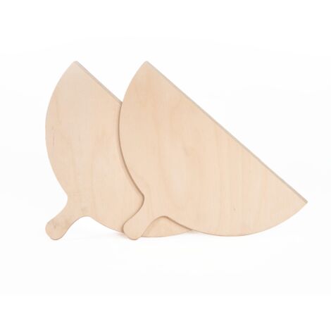 Lupia - Set 2 Pezzi PALETTE PRENDI PIZZA, Legno di Betulla, Manico Ergonomico, Compatibile con Fornetti Elettrici e Pietre Refrattarie, Made in Italy, 20x30 cm, Legno